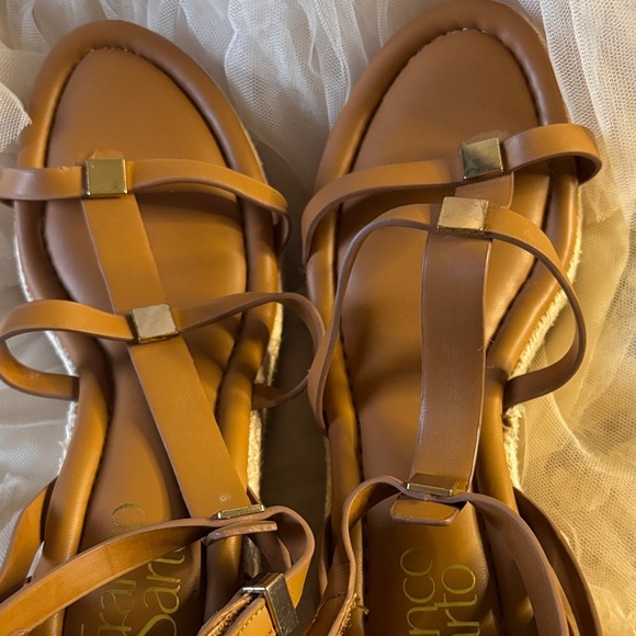 Franco Sarto Brown Strappy Sandals - Picture 6 of 6